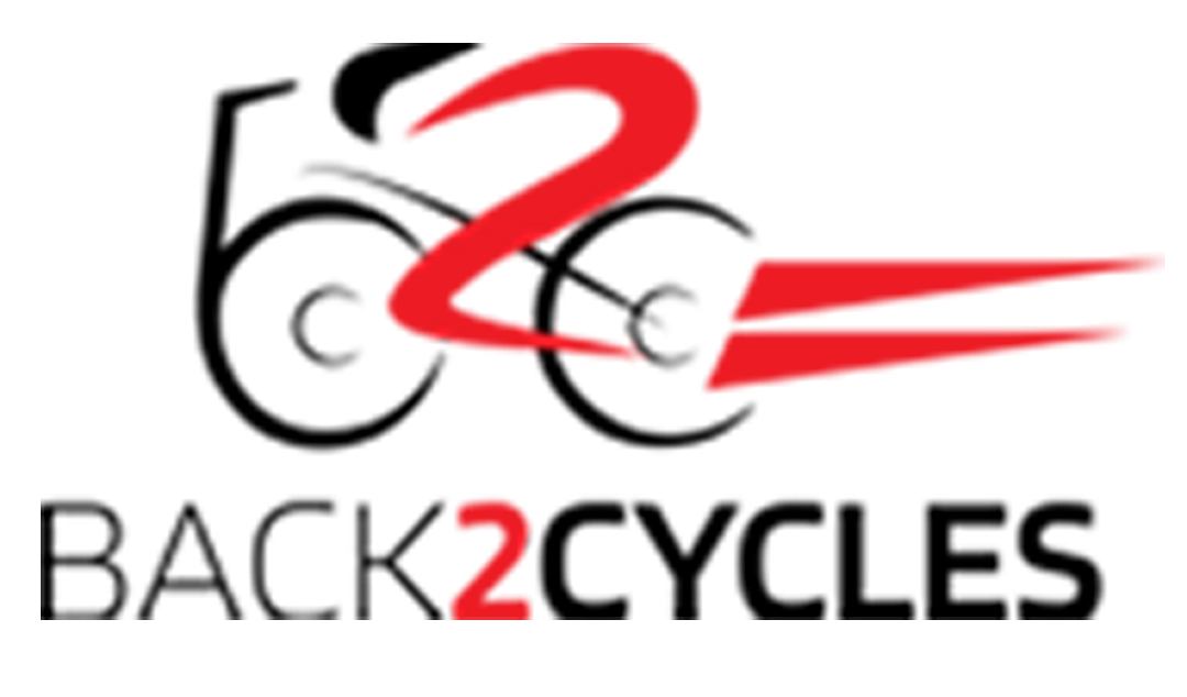 Back2Cycles cycle store logo produced by RVK Digitals – sports & fitness brand identity design